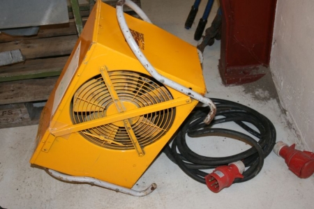 Heater fan, 16 amp, 380 volt, condition unknown + cable 32 amps