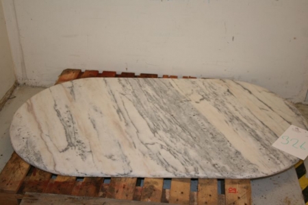 Marble Countertop oval. Approximately goal: W 80 cm x L 140 cm. Injury