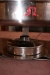 Stainless steel pan with stand, lid and spirit burner