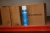 Mærkefarve, blå, 4 kasser med 10 stk/kasse á 600 ml. Arkivbillede