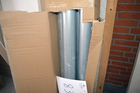 4 x downspouts, galvanized, of approx 3 meters