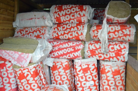 Insulation, Rockwool, murbats, ca. 40 packages. 195 mm