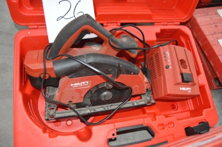 Aku hand saw, Hilti WSC 55-A24, with battery, charger and suitcase