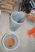 2 x oil lamp on skewers + 2 x metal pots