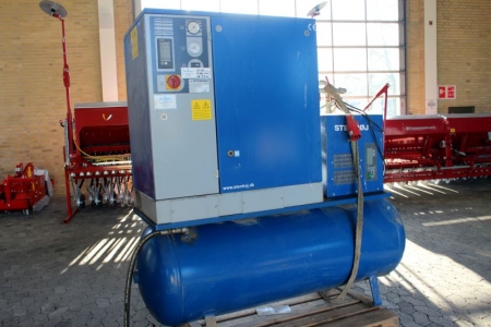 Compressor with tank, Stenhøj, Type CK 15 APSTD / 500, 11 kW. Hours: 25312 with refrigeration dryer and filter