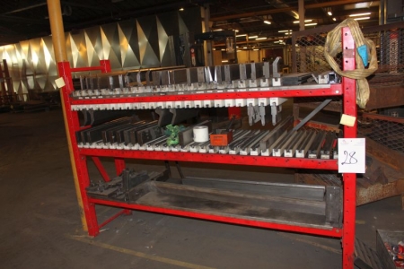Shelf with tools for folding machine