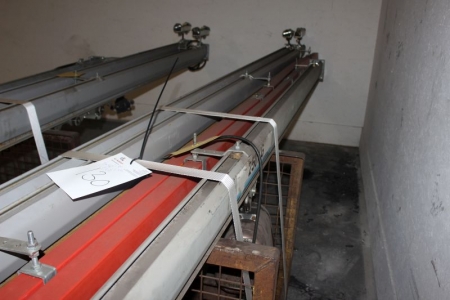 Traverskran med GIS eltalje, 250/500 kg, spænd ca. 4,6 meter, længde ca. 6,4 meter