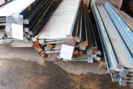 Steel shelving girdes + 4 pallets with shelves 100 x 50 cm (file photo)