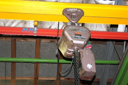 Electric hoist, GIS 800/1000 kg, shall be removed