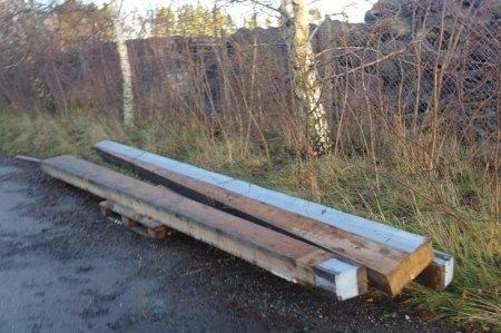 Glulam, ca. L 570 cm, 16 cm x 20 cm in the narrow end, 16 cm x 40 cm in the wide end