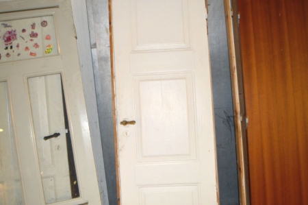 Panel door with frame, wood. W x h, ca. 73 x 211.5 cm