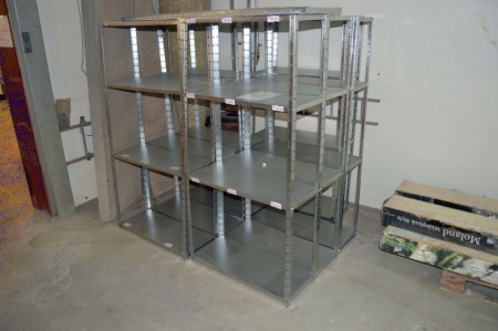 Approximately 8 x steel shelving, HN 8389th WxHxD: 75 x 150 x 30 cm