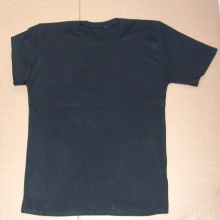 Firmatøj ungebraucht ohne Druck: 40 Stück. Rundhals-T-Shirt, schwarz, geriffelte Hals, 100% Baumwolle. 2 XL