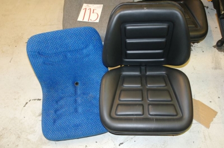 Driver's seat for various machines, mrk Klepp 1040, adjustable spring. New + driver's seat for small machines, mrk. Promek, type SP500VSW. New