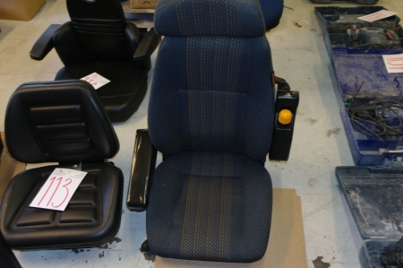 Seatpart, mrk. ISRI Isringhausen. adjustable back, neck support, air adjustable back support. Adjustable  flip-up armrest