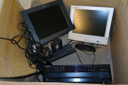 2 stk. PC-skærme + Multiple Compact Disc Player