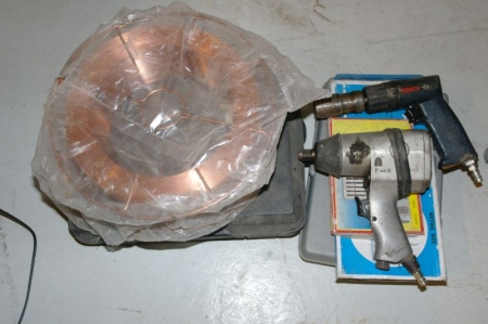 Various air tools, welding wire etc.