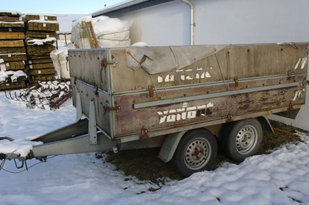 Variant boogie trailer, total 1000 kg. last 675 kg med papirer (Bemærk ny tekst)