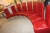 8 x stole, rød læder