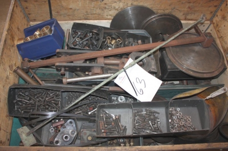 Pallet with various bolts and nuts etc.