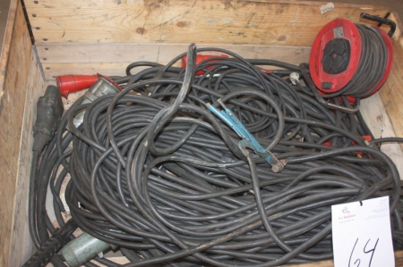 Pallet with various welding hoses, electrical cabels and more