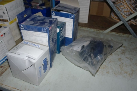 Content on the shelf; Assorted Protective clothing, about 4 boxes