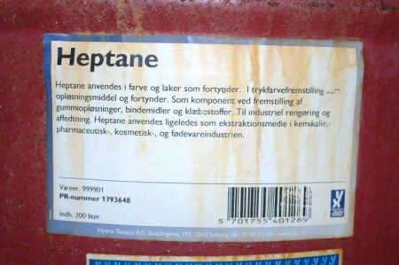about 200 liters Hepathene Thinner