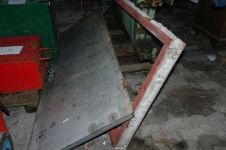 Stahltür mit vier Rahmen, ca. H 205 x B 88 cm