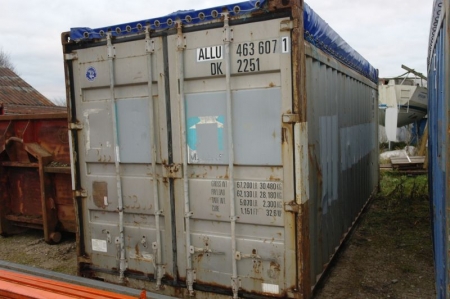 20-Fuß-Container mit einer offenen Oberseite. Einschließlich neuer Neigungs