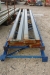 1 headboard for pallet rack, height 450 cm + 1 headboard for pallet rack, height about 470 cm + approximately 10 Vanger, length 410 cm