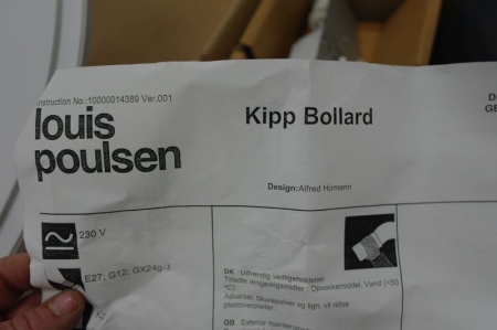 2 pcs. Lamps, mrk. Louis Poulsen, type Kipp Bollard