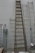 1 piece. The aluminum ladder, approximately 200 cm + 1. Wiener ladder in wood about 350 cm
