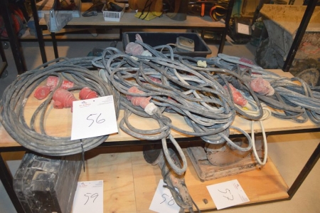 Batch power cables, ca. 7 pcs.