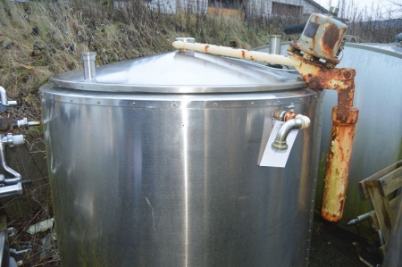 Stainless steel tank. 3000 liters. Round. Double Jacket