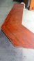 Wooden plate of cherry laminated wood. Length about 3 meters