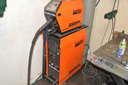 CO 2 welding rectifier Kemppi Kempoweld 4200 + wire feed box, Kempo Weld Wire 400. Welding cables and welding handle. Hardly used