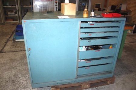 Tool cabinet with various content