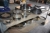 Steel coil, steel tooling, scrap and more on the floor, on rack and below pallet rack