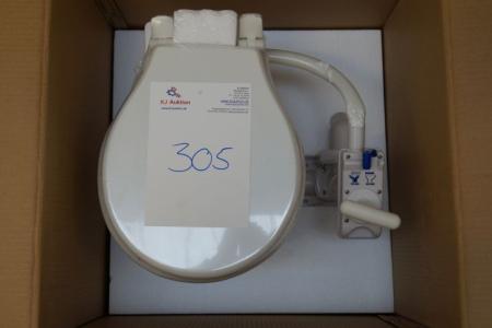 Marine manual toilet, LT-0 + 2 stk. lygter