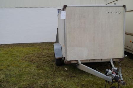 Brenderup boogietrailer lukket kasse årg. 1997 T:1500kg L:975kg reg.nr OZ7399