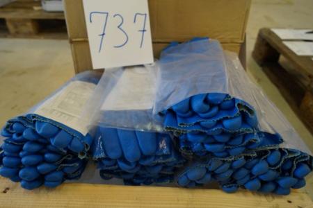 Ca. 50 par Vinylon handsker, Blå, str. 10