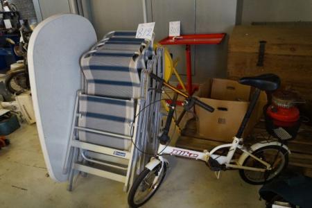 Camping cykel + 4 stole og bord - Outwell camping sæt