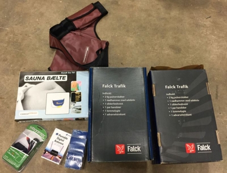 Falck Traffic Package 2 pcs. + Sloped-shoulder bag + cable + 1000 cable clips + antenna + sauna belt.