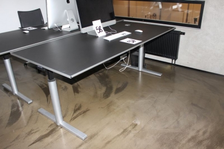 El hæve/sænke skrivebord, Labofa Munch 2000x1000 mm