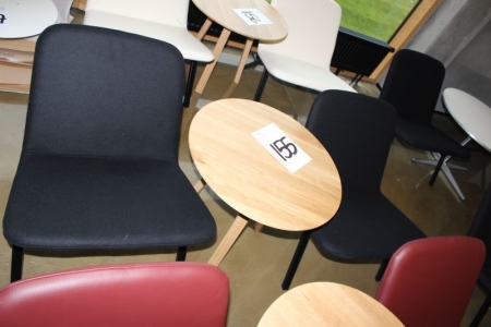 Hay table + 2 chairs, Storm from Hurup furniture factory, black fabric