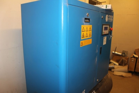 Compressor, Power system, serial no .: 310737, Type: Trinity 15/500 + DF10A, year: 2011, max 10 bar, 15kw, 400v / 50hz, Hours at last service: 3865 d. 24-09-2015 next service d. 24-09-2016
