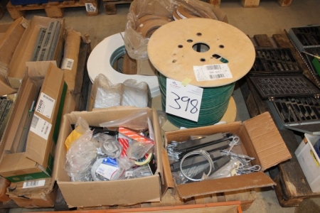 Pallet with cable, wire, etc.