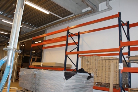 3 subjects pallet rack with 21 beams, height about 4 meters