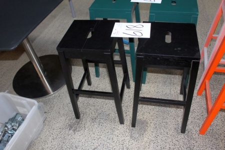 2 stools, H: 66 cm,