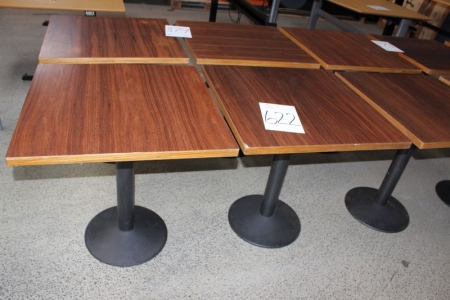 2 tables 70x70 cm, Zeta with cast iron base (may have slight damage)